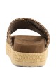 Criss-cross sandal metal stitching Nut Brown/Pink Sand
