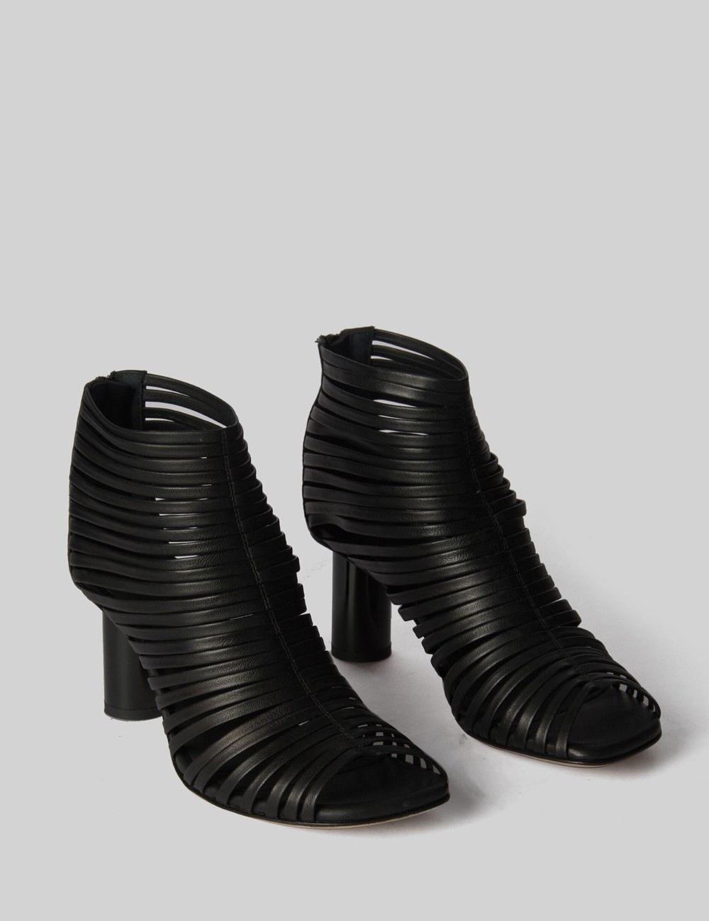 Tronchetto Daphine in pelle nero