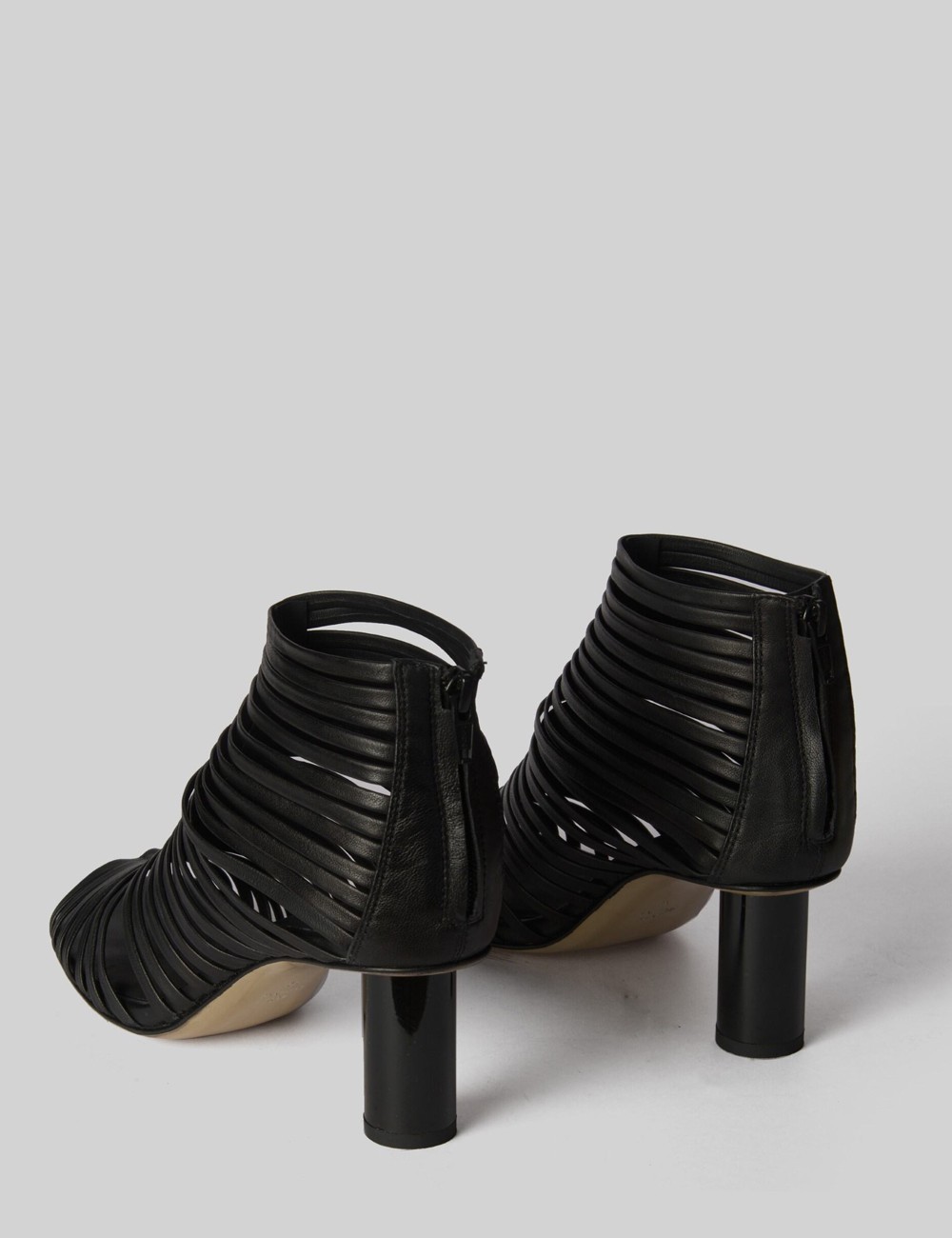 Tronchetto Daphine in pelle nero