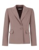 Giacca con revers lancia in cady mocha