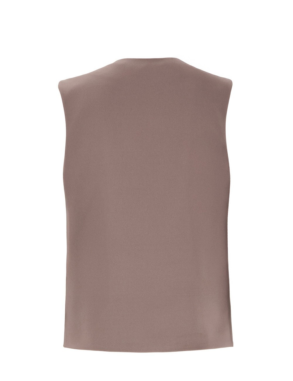 Gilet in cady con gioiello mocha