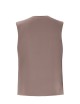 Gilet in cady con gioiello mocha