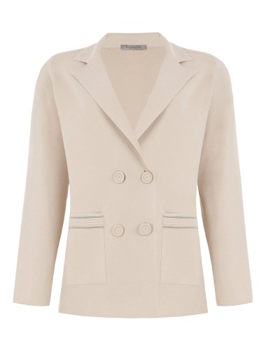 Giacca a doppiopetto in viscosa conchiglia