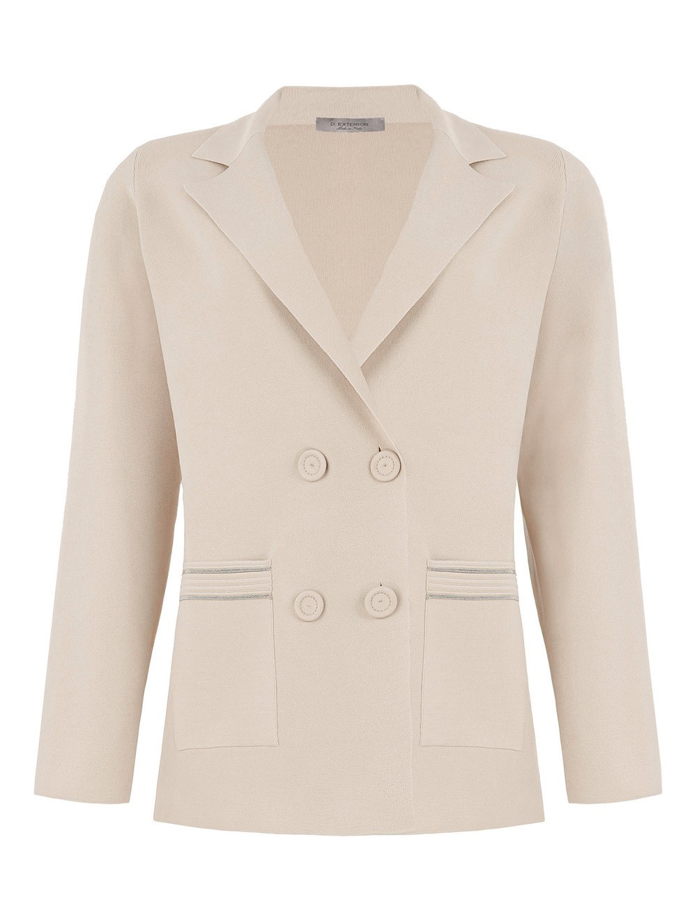 Giacca a doppiopetto in viscosa conchiglia