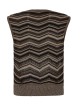 Crop top in maglia chevron cioccolato