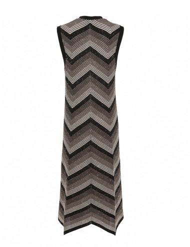 Gradient knitted vest with sequins black