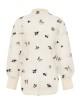 Camicia in seta organza fantasia fiore avorio