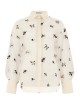 Camicia in seta organza fantasia fiore avorio