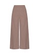 Pantalone con catenella in lino cangiante mocha