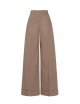 Pantalone a palazzo in lino cangiante mocha