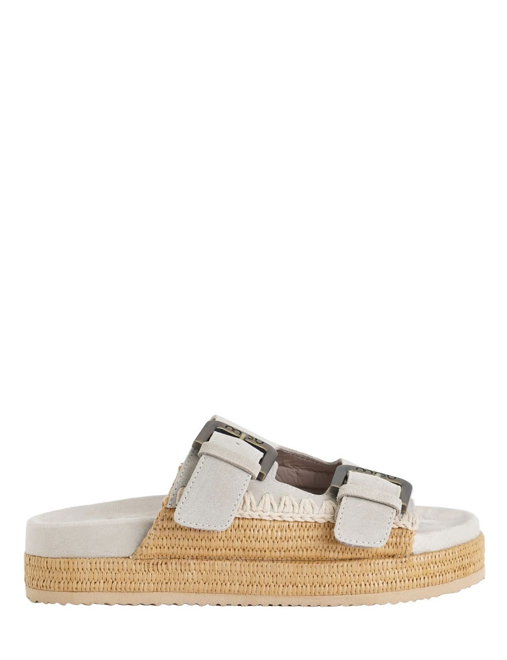 Two-buckle sandal raffia wrapping
