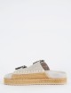Two-buckle sandal raffia wrapping