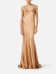 Red Carpet dress in satin fabric sude