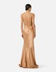 Red Carpet dress in satin fabric sude