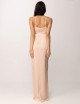 Abito Red Carpet con cristalli ricamati nude