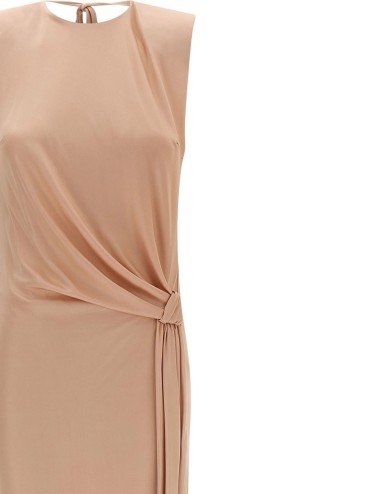 Abito Red Carpet in jersey di viscosa lucida nude