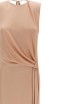 Red Carpet dress in shiny viscose jersey nude