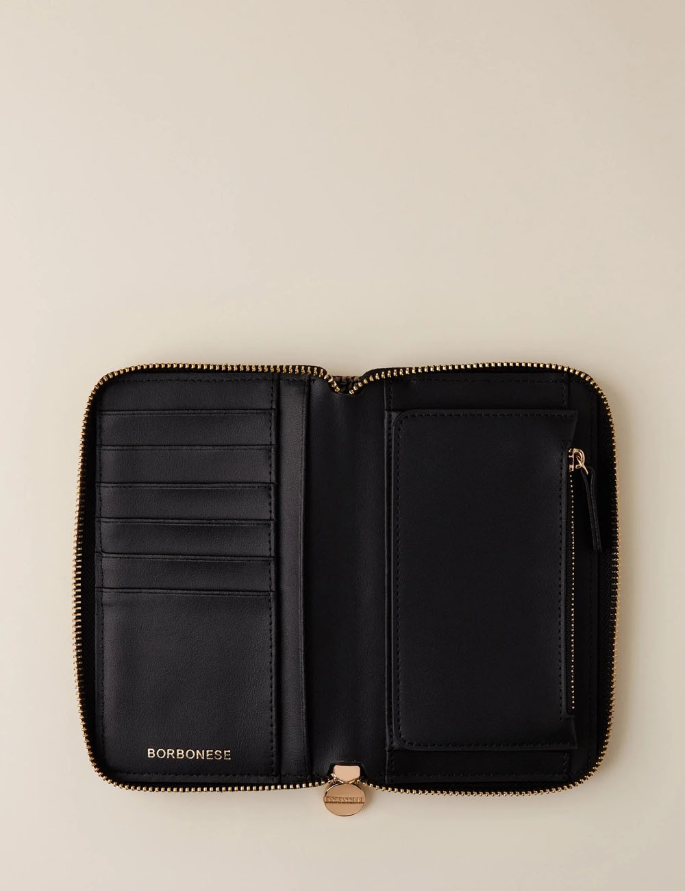 CLASSICA MEDIUM ZIP AROUND WALLET OP NATURALE/NERO