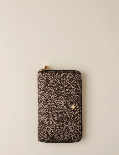 CLASSICA MEDIUM ZIP AROUND WALLET OP NATURALE/NERO