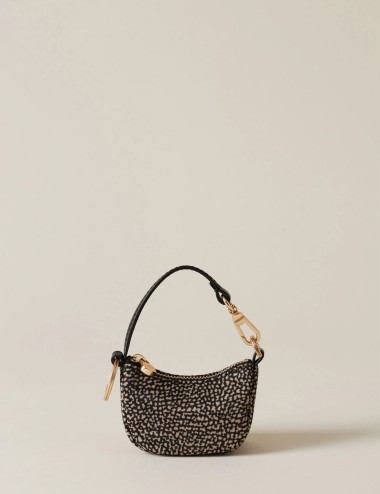 LUNA KEYCHAIN OP NATURALE/NERO