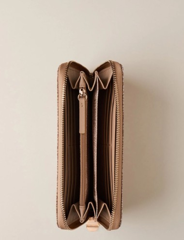 LARGE ZIP-AROUND WALLET SAND