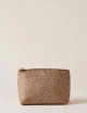Beauty case busta portatutto beige marrone