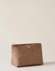 Beauty case busta portatutto beige marrone