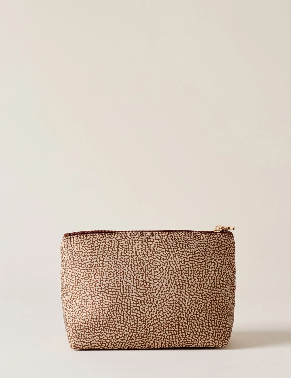 Beauty case busta portatutto beige marrone