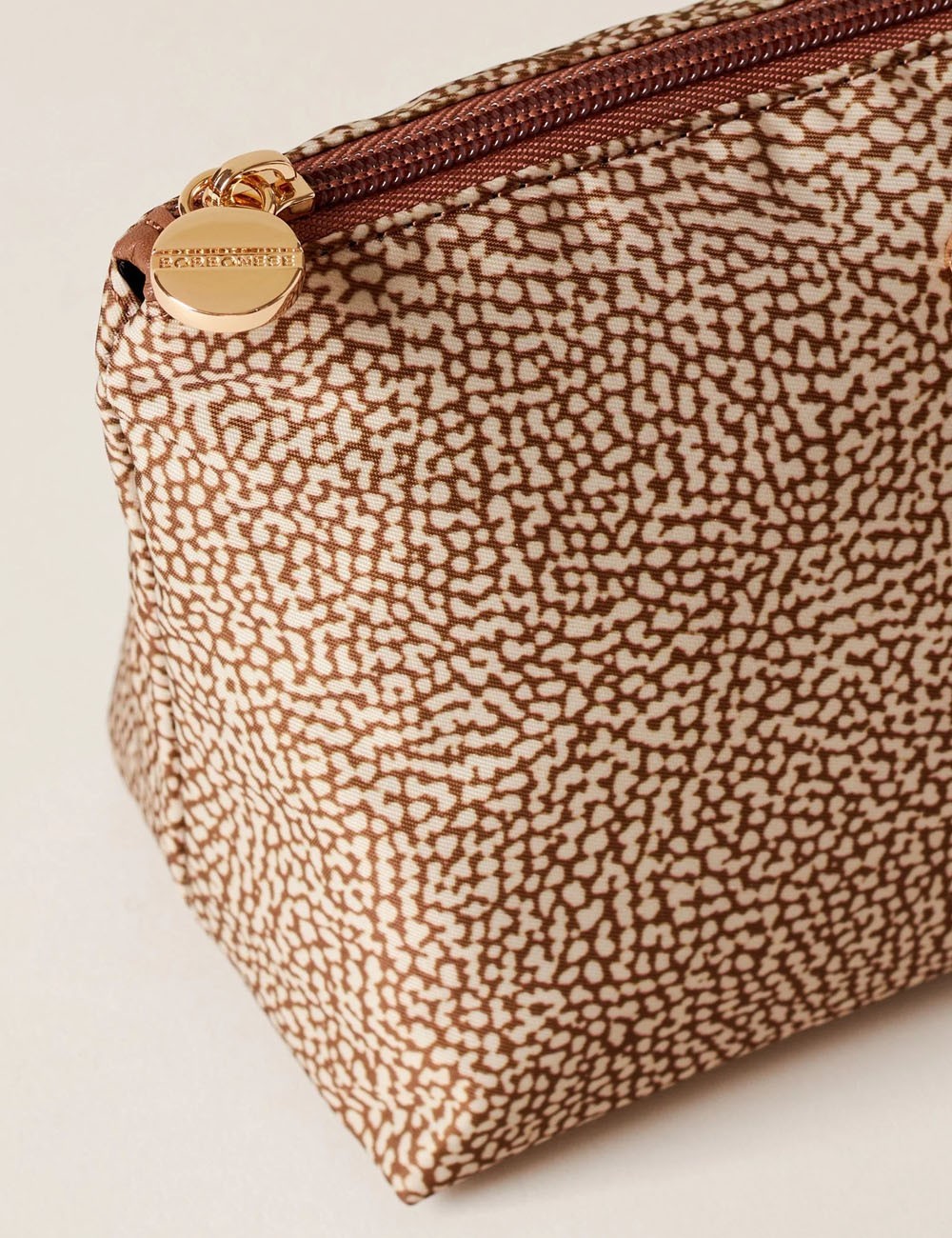 Beauty case busta portatutto beige marrone