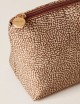 Beauty case busta portatutto beige marrone