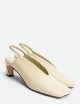 Slingbacks Elisa in pelle beige