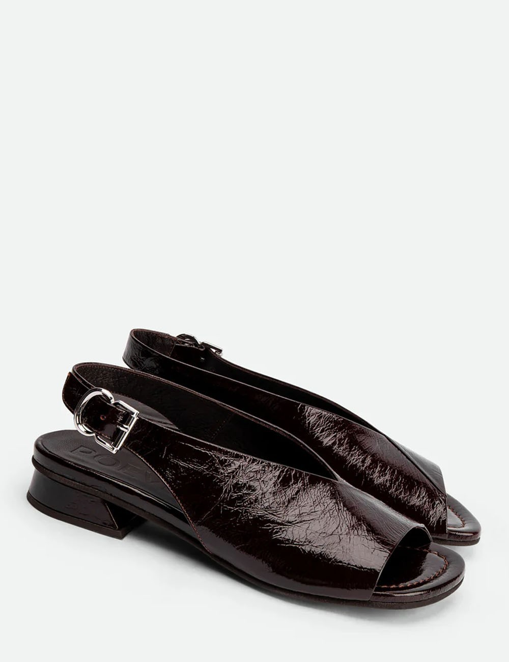 Christin Sandals patent leather brown