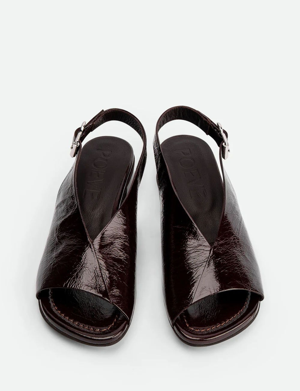 Christin Sandals patent leather brown