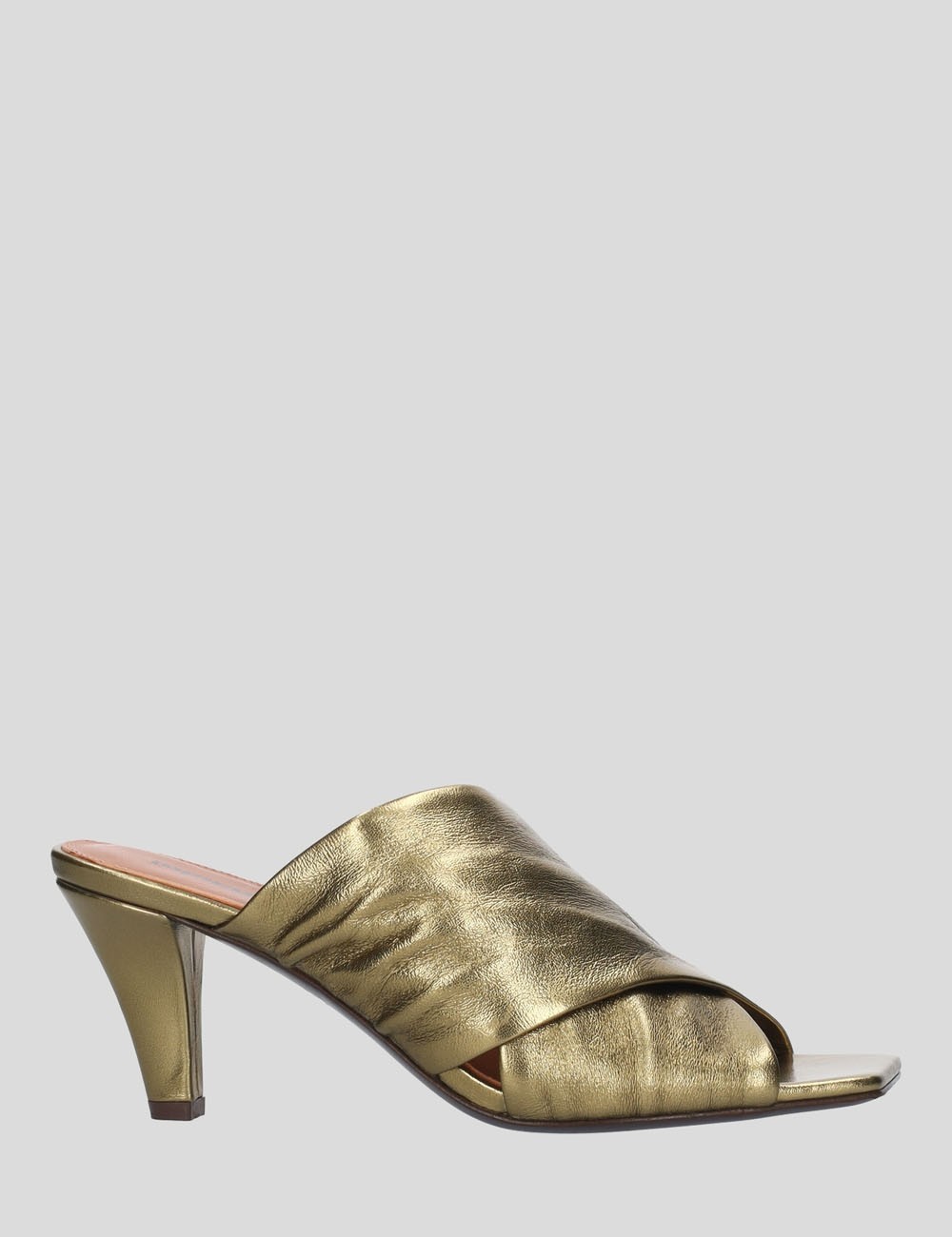 Mules ARABELLA 75 in pelle oro