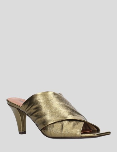 Mules ARABELLA 75 in pelle oro