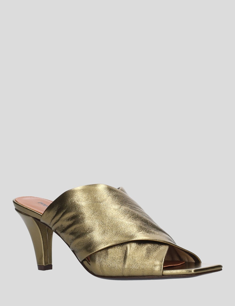 Mules ARABELLA 75 in pelle oro