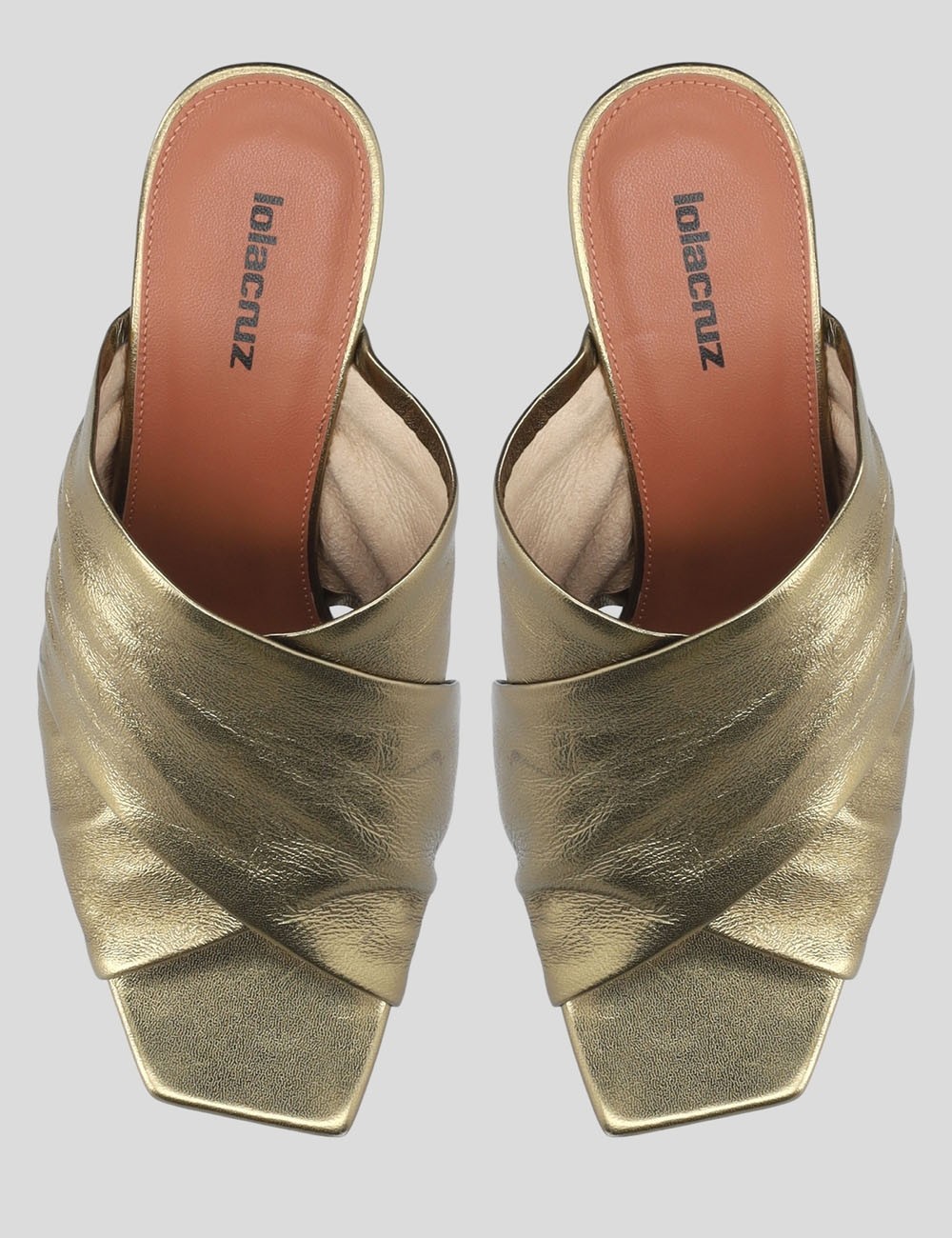 Mules ARABELLA 75 in pelle oro