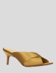Mules LENA 65 in raso mustard
