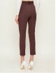 Trousers in technical bi-elastic fabric with belt cocoa