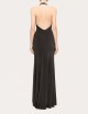 Backless maxi dress black
