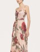 Floral-detail silk midi dress