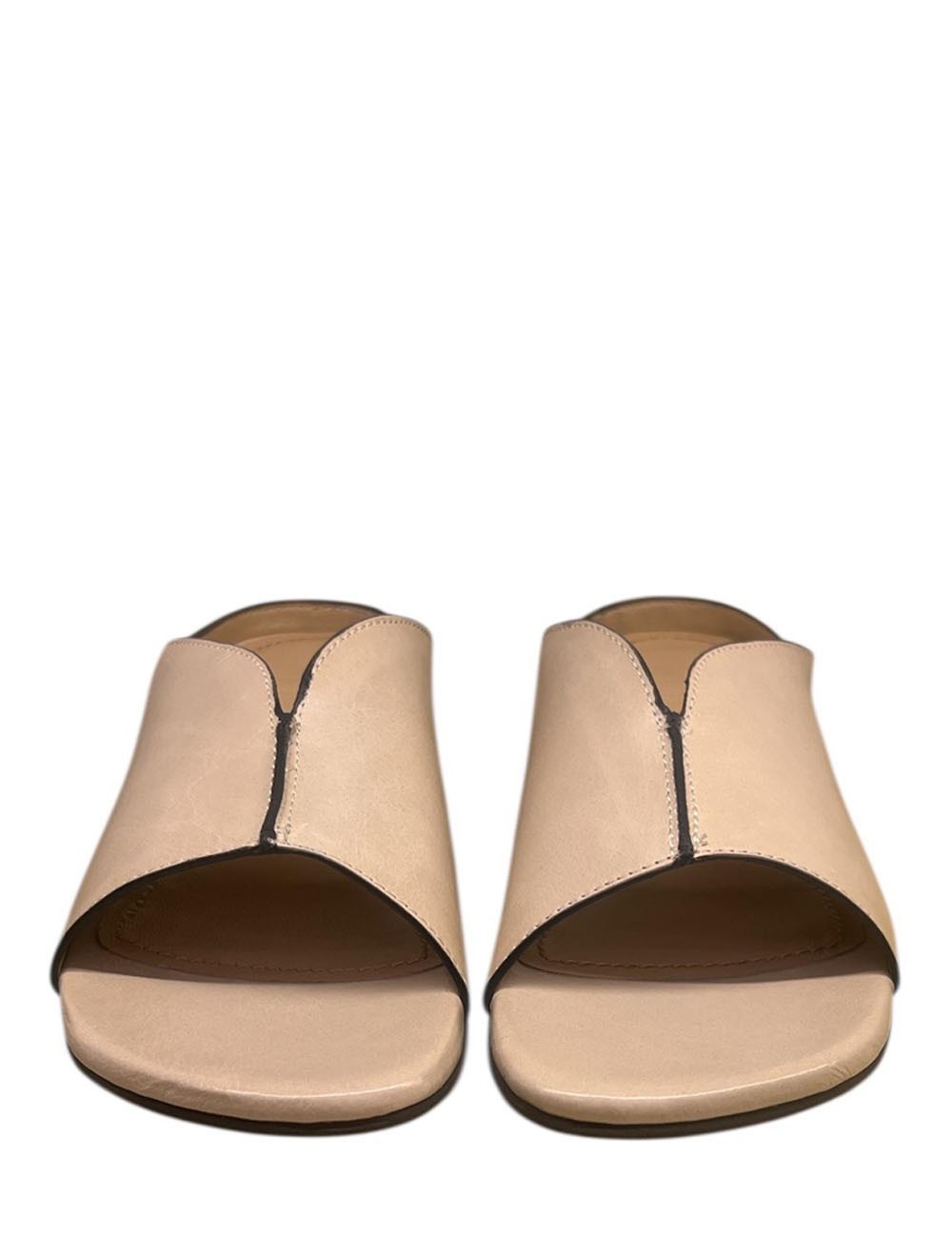 Sandali in pelle cipria