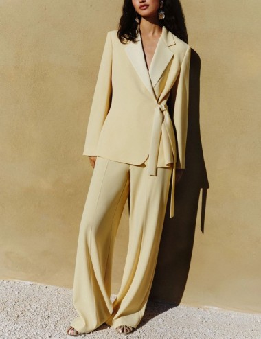 Blazer in envers satin giallo