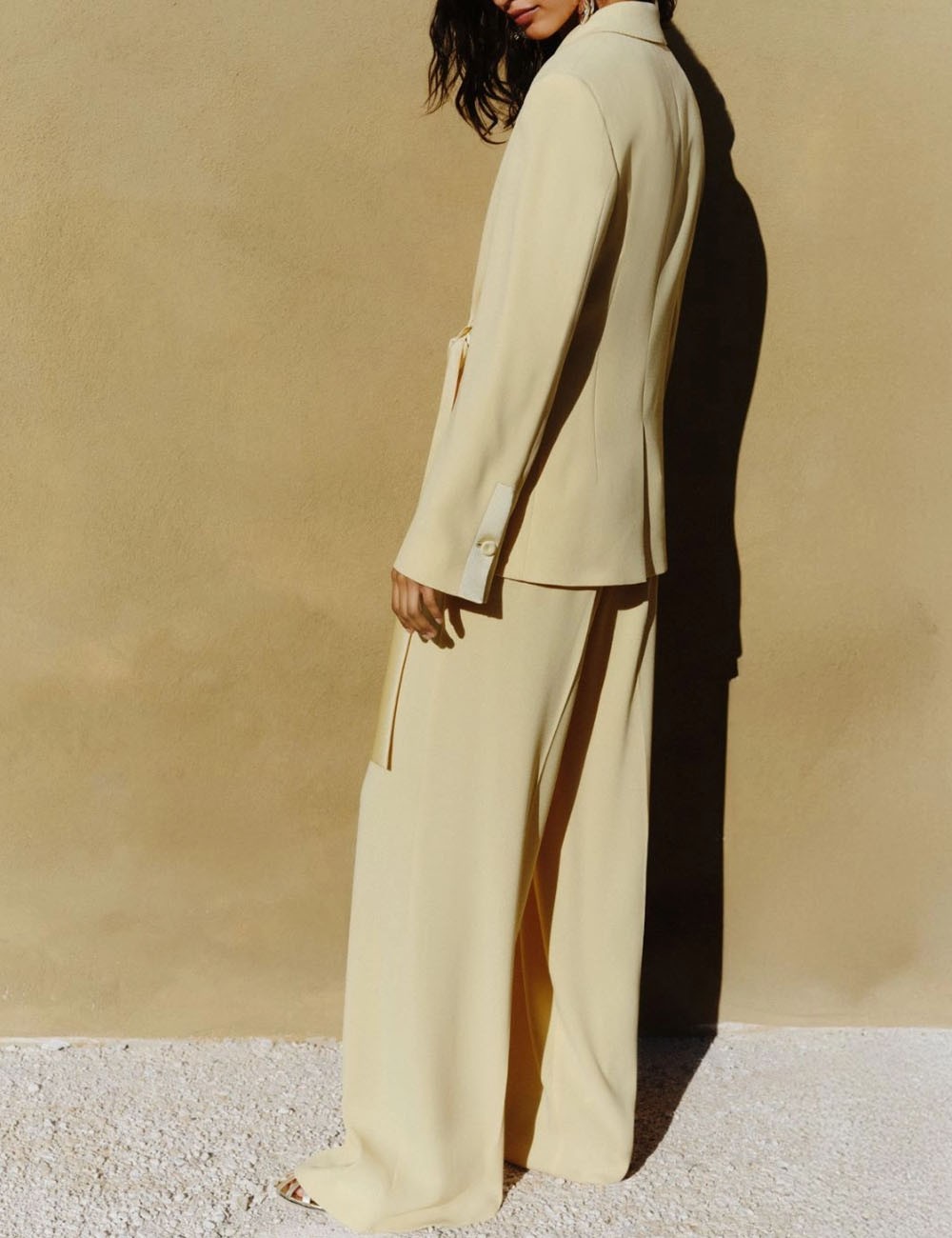 Blazer in envers satin giallo