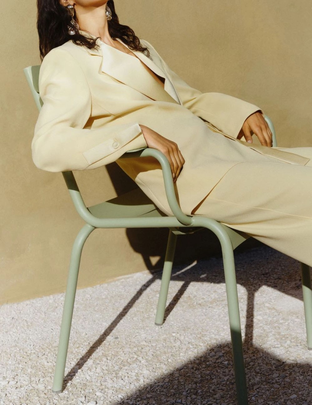 Envers satin blazer yellow