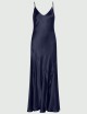 Abito in raso blu