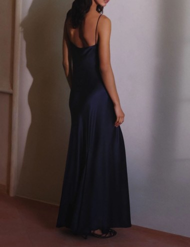 Satin dress blue