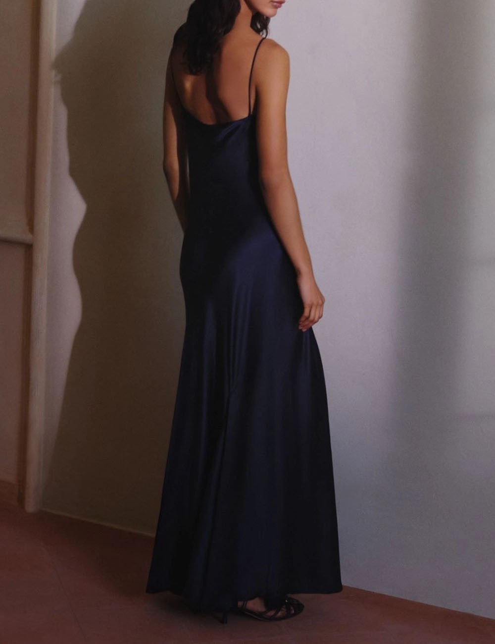 Satin dress blue