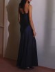 Abito in raso blu