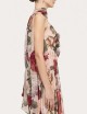 Floral-print silk scarf